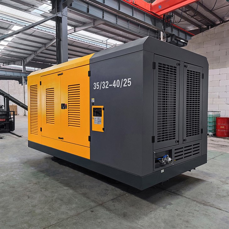 ZD-40/25 Diesel 25 Bar Large Screw Air Compressor With Two Stage Head